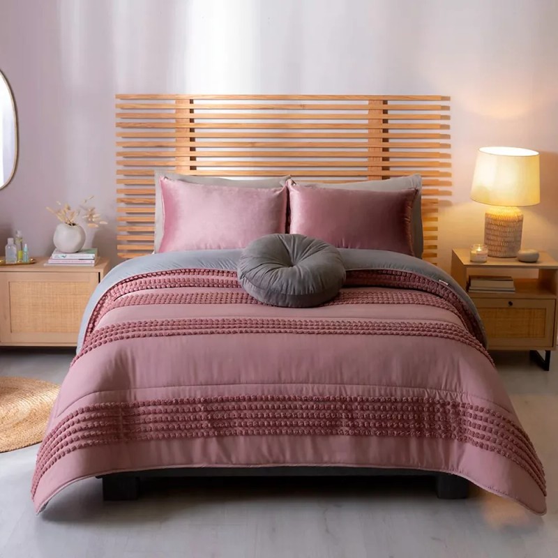 Vianney Juego De Edredon Bordado + Accesorios Individual Vianney