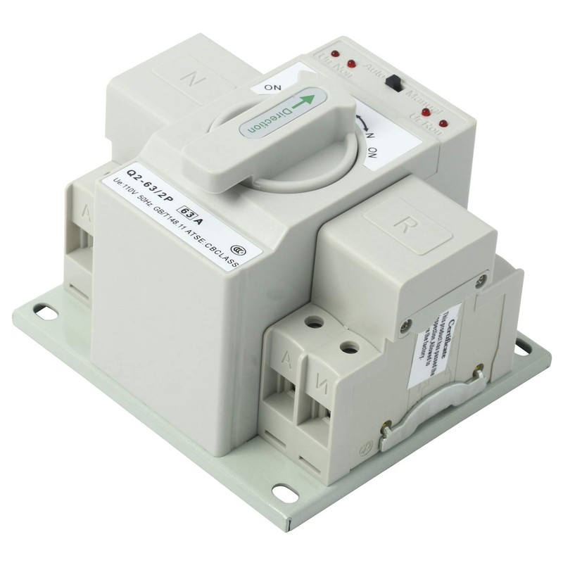 110V 2P 63A MCB type Mini Dual Power Automatic Transfer