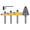 1/4 Inch Shank Rabbet Router Bit Set, 3 Pieces Carbide
