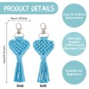 FREEBLOSS Set of 6 Creative Heart Macrame Key Chain Set