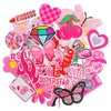 RF-patch 45Pcs Iron on Patches for Girl, Embroidered Pink Iron