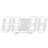 CHICIRIS 3D LED Wall Clock Minimalist White Frame Digital Wall