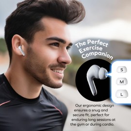 Coby Active Noise Cancelling Wireless Earbuds – Charging Case Included, 30db Noise Canceling, IPX7 Waterproof, Transparency Mode, Smart App with Location Tracking, Customizable EQ (White)