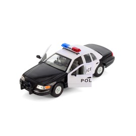 1999 Crown Victoria Police, Black/White - 22082PR/4D - 1/24 Scale Diecast Model Car
