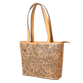American Darling Tote Hand Tooled Hair on Genuine Leather Western Women Bag Handbag Purse | Western Tote Bag | Travel Tote Bags | College Tote Bag | Casual Tote Bag