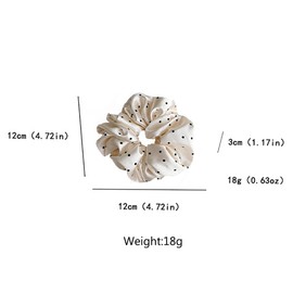 Cubahop Stretchy Ponytail Holders Super Fairy Pearl Polka Dot Large Intestine Circle Hair Circle Women's Ponytail Hair Rope Tie Head Rope Rubber Band Hair Accessories (ColorA-2pcs, One size)