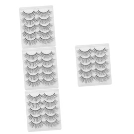 OHPHCALL 20pairs Chemical Fiber Fake Lashes Natural Look Eyelashes for Weddings Cosplay and Photography Soft Reusable False Lashes for Everyday Use