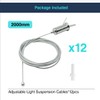 cezelux 12 Sets Hexagon Garage Light Suspension Cables Kit Steel
