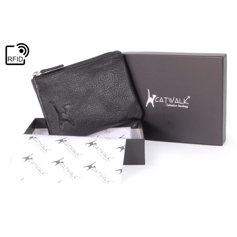 Catwalk Collection Handbags - Women's Leather Coin Purse - Wallet