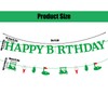 BOXOB 2pcs Golf Happy Birthday Banner, Pre-Strung Glitter Golf Ball