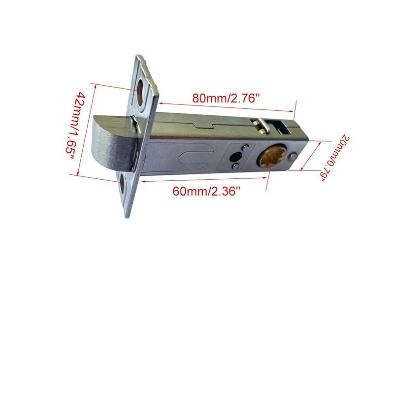 Dixiao Stainless Steel Black Round Recessed Door Lock, Hidden Install