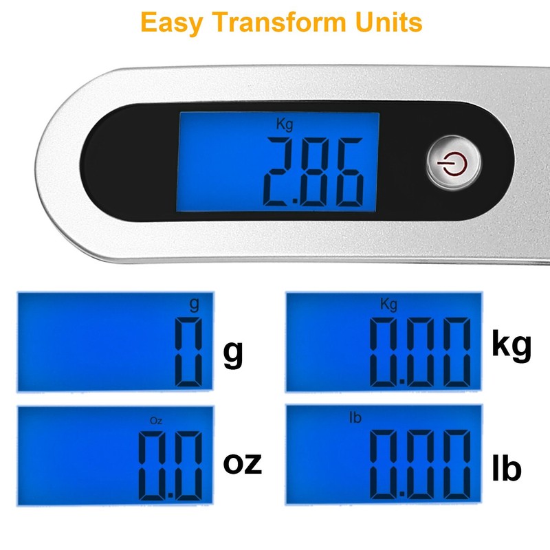 Portable 50kg 10g LCD Digital Luggage Scale Hanging Electronic Weight