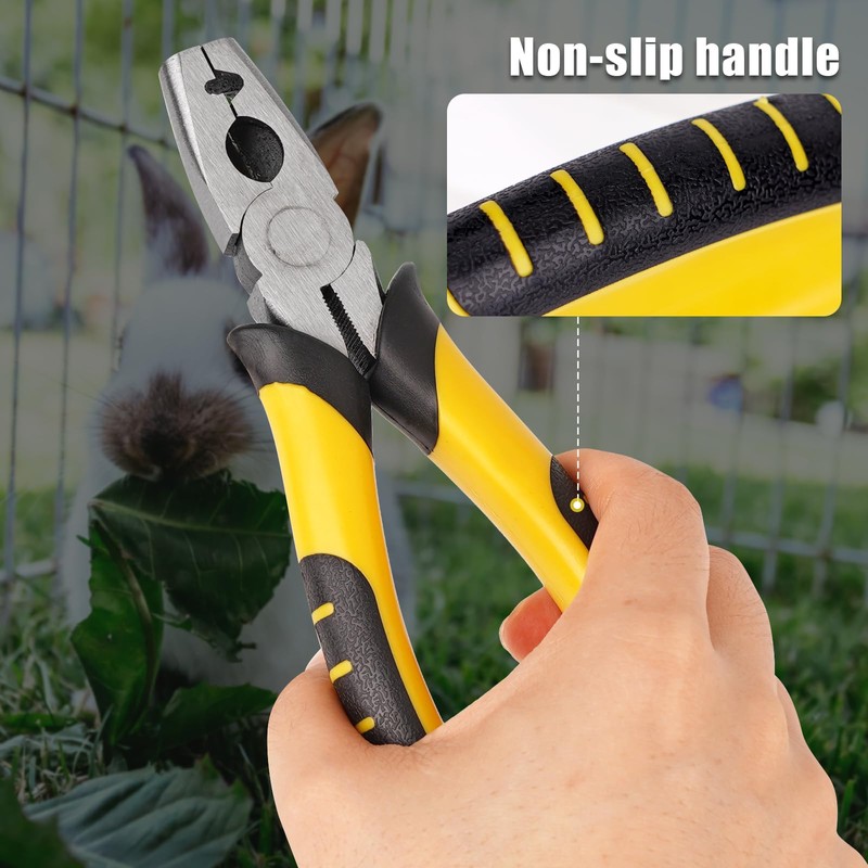 KHEARPSL 1800Pcs Wire Cage Clips and Pliers, Fencing Pliers Rabbit