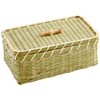 Yamasita Craft 32155000 Blue Bamboo Square Lunch Box, Small