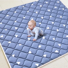 Premium Foam Baby Play Mat 79" X 71", Extra Large Soft Thicker Activity Playmats for Babies, Toddlers, Infants, Play & Tummy Time, Foldable & Machine Washable Baby Mat for Floor