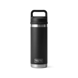 YETI Rambler Bottle Chug, Vaccum Insulated Stainless Steel Bottle with Chug Cap, Black, 18 oz (532 ml)
