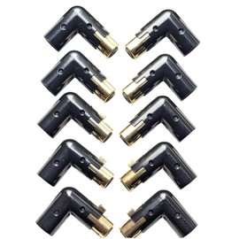 Milestock 10-Pcs 3-PIN XLR Angle Adapter Adjustable Male to Female, XLR 90 Degree, 4 Adjustable Angle Positions, Gold Plated