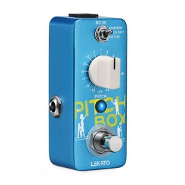 LEKATO Harmonizer Mini Pitch Shifter Pedal, Compact Guitar Effects with Harmony, Pitch Shift, Detune Modes, Blue
