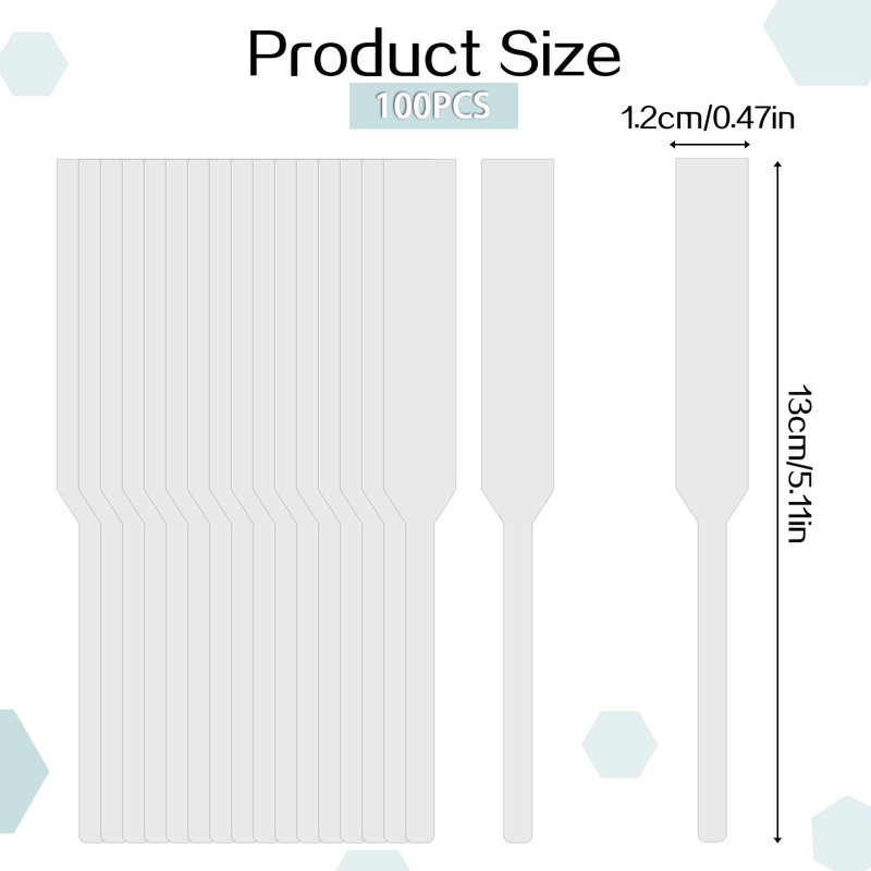 100 Pcs Perfume Test Strips Disposable White Perfume Paper Test