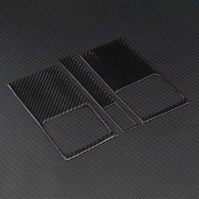 3Pcs Center Console Air Vent Cover Frame Carbon Fiber Outlet