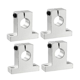 sourcing map 4PCS SK16 Aluminum Linear Motion Rail Clamping Rod Rail Guide Support for 16mm Diameter Shaft