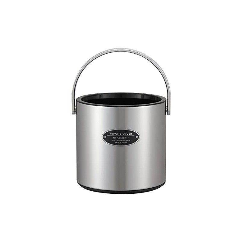 Bestco MA-1911 Ice Bucket with Tongs, 1.6L Stainless Steel, Private