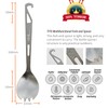 TiTo Titanium Fork Spoon Lightweight Portable Outdoor Dinner Spoon Fork