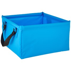 CARTREND 10732 Outdoor Folding Bowl 15 Litres Foldable Camping Wash Bowl, Space-Saving, Lightweight Alternative to Plastic Washing Bowl, Sink Tray, Blue