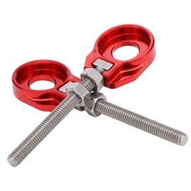 JFG RACING Motorcycle 2pcs 12mm Chain Adjuster Tensioner CNC Universal for CRF50F CRF100F CRF110F XR50R XR100 CRF XR KLX TTR 50-125cc Dirt Pit Bike Mini Bike Replace 95014-10010 Red