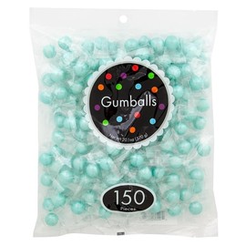 Bayside Candy Wrapped Gumballs – Assorted Flavors and Colors (20.1 oz (150ct), Robin Egg Blue Cotton Candy)