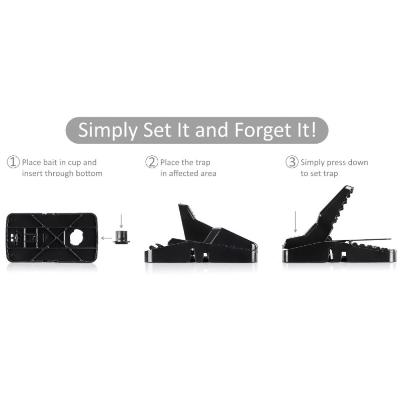 eXuby Large Powerful Rat Traps (8 Pack) – Kills Instantly