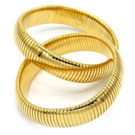 Marshal Metal Fashion Bracelet Omega Chain Polished Stretch Double Cobra Bracelet