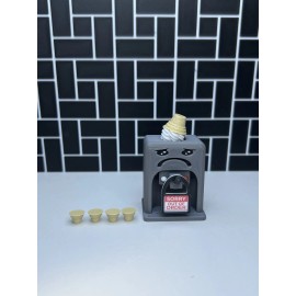 Lil McDonalds Custom 3d Print Toy Sad Ice Cream Machine & 4 cones bundle.