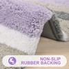 Buganda Microfiber Striped Bathroom Rugs Bath Mat, Extra Thick, Soft