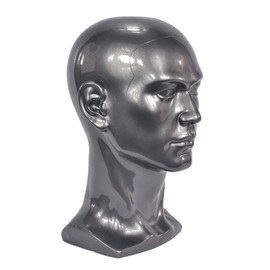 Eigell Mannequin Head Man Dummy for Scarf Hat Sunglass Display Manikin Head , Black