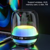 RGB Bluetooth 5.1 Speaker 1200mAh USB Rechargeable IPX4 Waterproof 9D