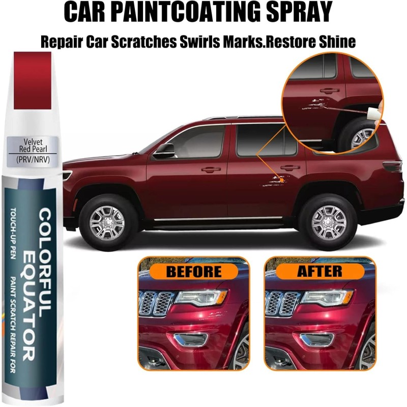 SNSIR Touch Up Paint Kit for Jeep Velvet Red Pearl