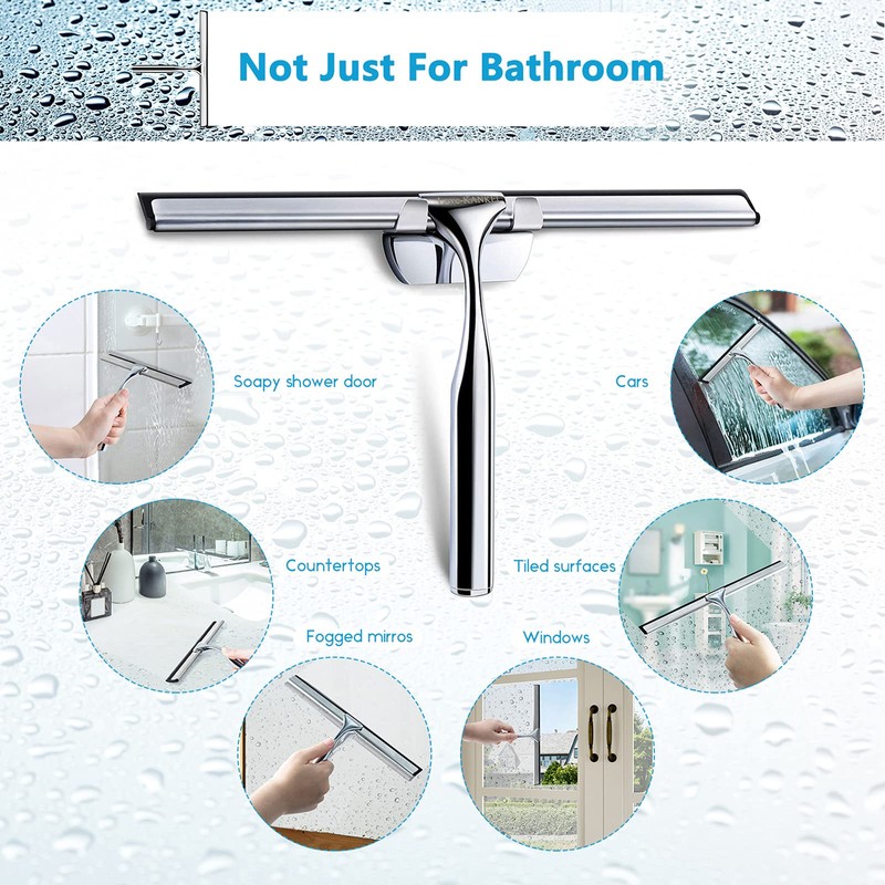 Love-KANKEI Shower Squeegee Window Squeegee with Rubber Lip Includes 1