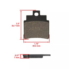 Caltric Rear Brake Pads for Kymco  Mxu 250 2004 2005 2006 2007-2010 / 45105-KKC4-305