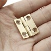 Murtenze 8 Pcs 1 Inch Mini Solid Brass Hinges，Brass Cabinet