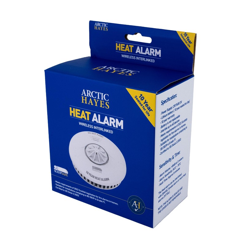 Arctic Hayes HT10L Interlinked Heat Alarm, White