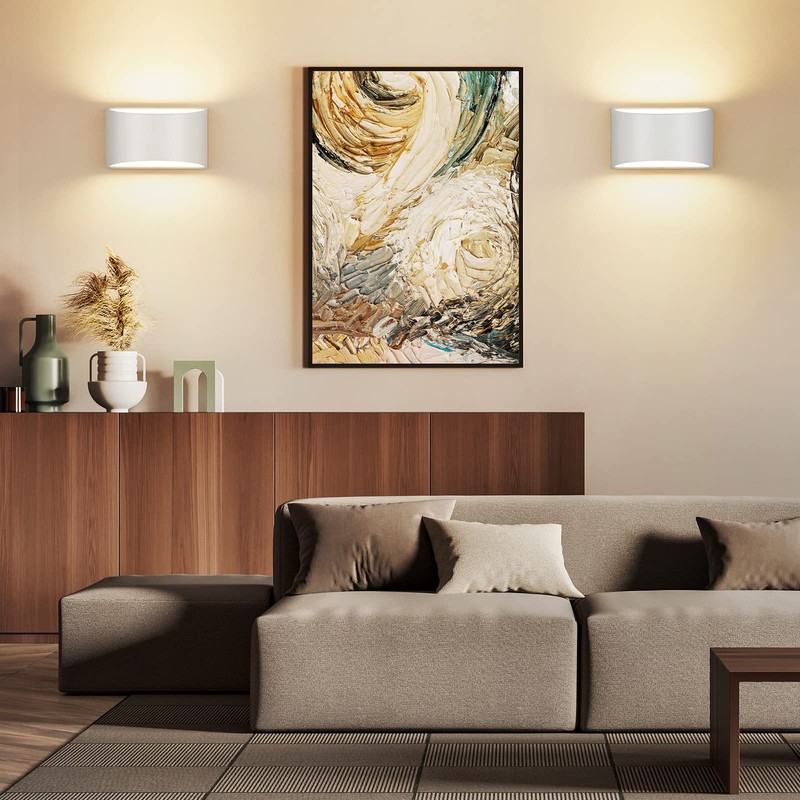 TRLIFE Dimmable Wall Sconces, 3000K/4000K/6000K Selectable Modern LED Wall Sconce