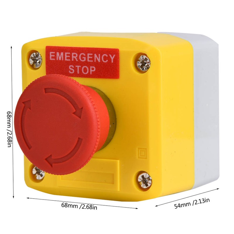 Red Sign Emergency Stop Push Button Switch IP65 Waterproof SP