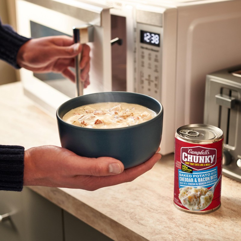 Campbell’s Chunky Soup, Baked Potato with Cheddar and Bacon Bits