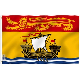 ANLEY Fly Breeze 3x5 Foot New Brunswick Flag - Vivid Color and UV Fade Resistant - Canadian Province of New Brunswick Flags with Brass Grommets 3 X 5 Ft