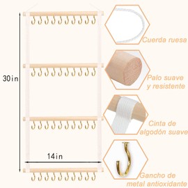 Organizador de Moños y Diademas para Niñas - Porta Moños, Armario y Puerta de Habitación - Estilo B