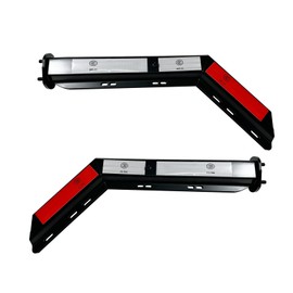 IBESTWOLF Pair 30.25'' Heavy Duty Black 2.5" Bolt Spring Loaded Mud Flap Hanger Angled RH & LH for Semi Truck