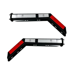 IBESTWOLF Pair 30.25'' Heavy Duty Black 2.5" Bolt Spring Loaded Mud Flap Hanger Angled RH & LH for Semi Truck