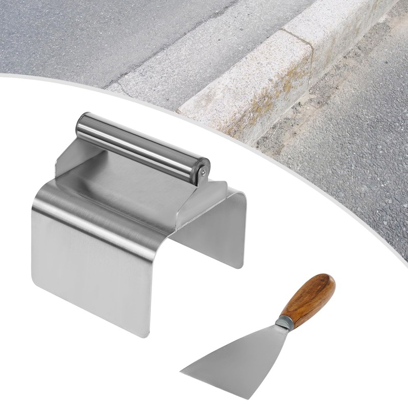 CNCEST Concrete Curbing Trowel, Cement Model Making Tool with Handle
