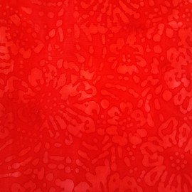Cherry Red Batik Fabric Fat Quarter Bundle - 100% Cotton 5 Piece in Maroons & Reds for Sewing & Crafts